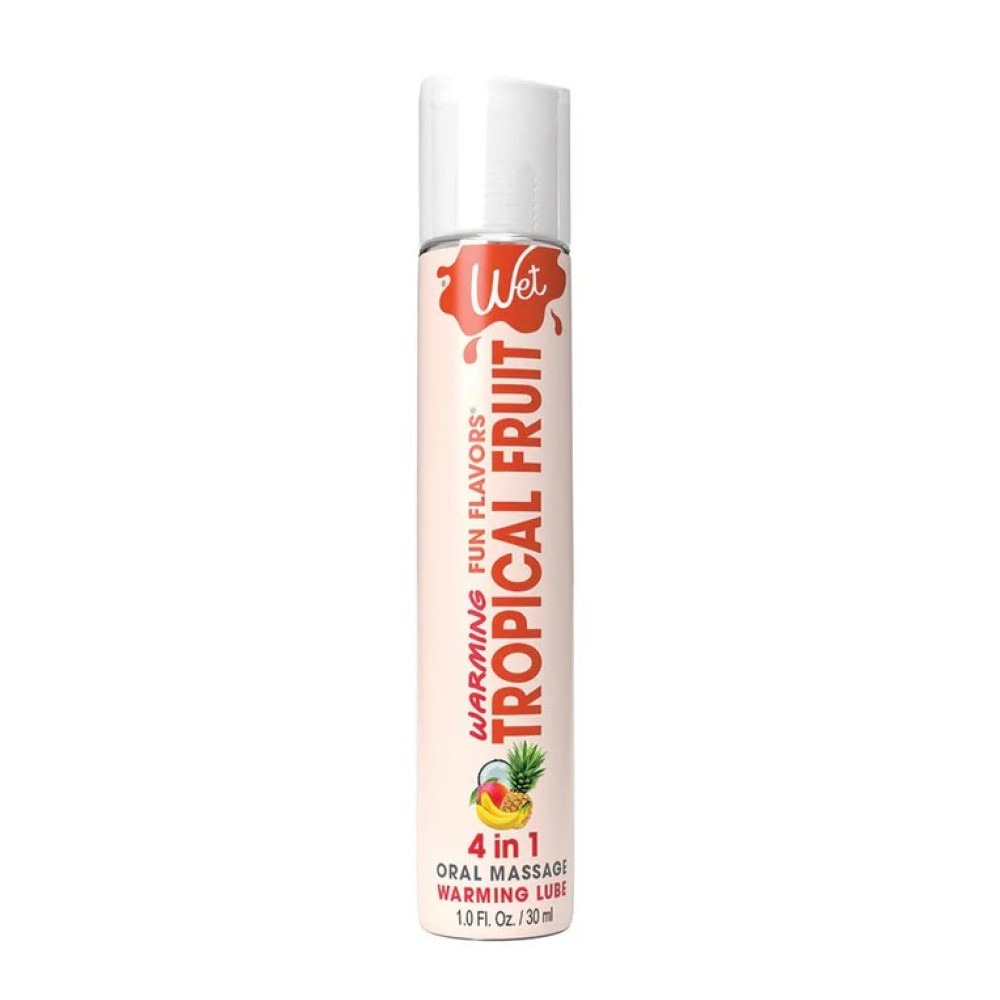 Лубрикант со вкусом тропических фруктов Wet Tropical с согревающим эффектом, 30 мл