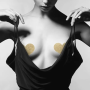 Набор из 2-х пар пестисов в форме сердца NS Novelties Pretty Pasties Glitter Hearts, черный/золотой