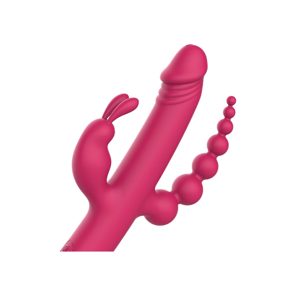 Вибратор с 4 стимулирующими концами Dreamtoys Anywhere Pleasure Vibe Essentials, розовый