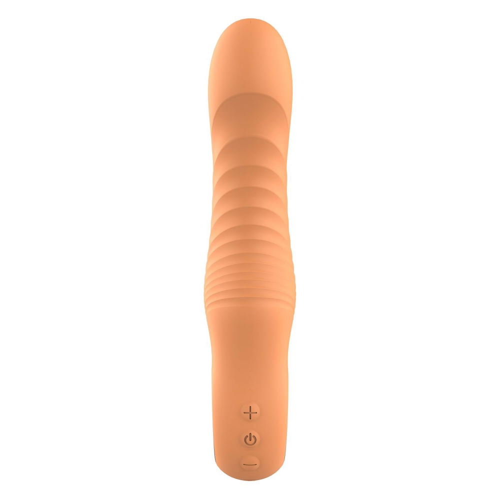 Вибратор ребристый Dream Toys Glam Flexible Ribbed Vibe, оранжевый