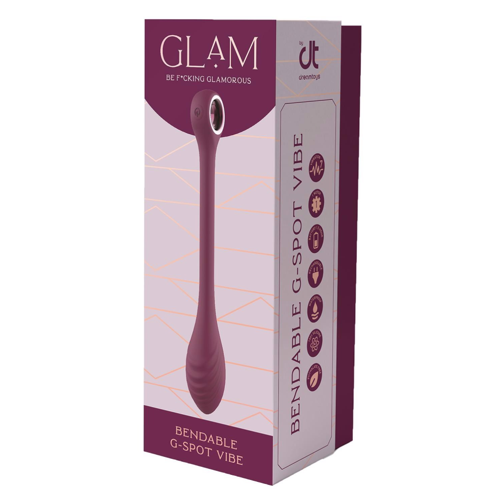 Вибратор для точки G регулируемый DreamToys Glam, фиолетовый
