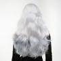 Парик длинный вьющийся с челкой Fetish Hair белый, 70 см