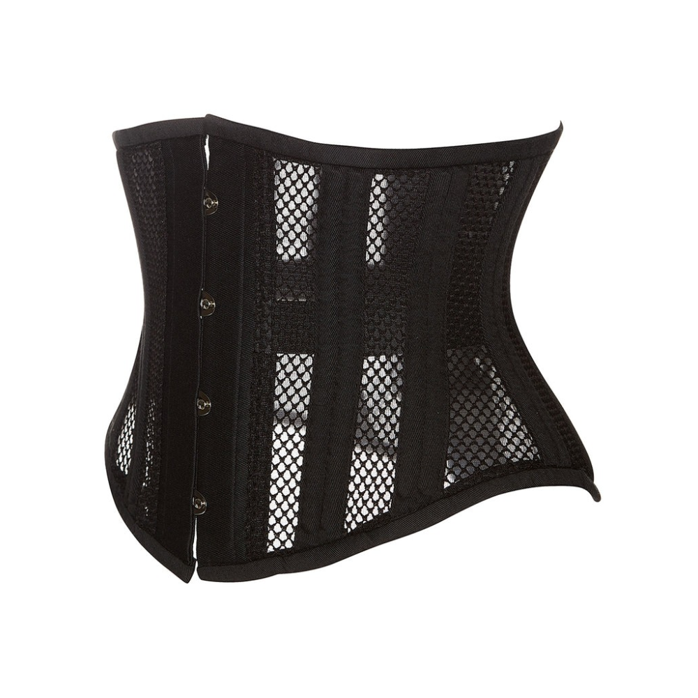 Корсет из сетки Star Night Steel Bones Grid Corsets с крючками и шнуровкой, черный, M (без коробки)