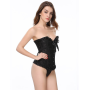 Корсет с цветочным принтом Star Night Corset Top с крючками и шнуровкой, черный, M (без коробки)