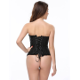Корсет с цветочным принтом Star Night Corset Top с крючками и шнуровкой, черный, M (без коробки)