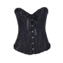 Корсет с цветочным принтом Star Night Corset Top с крючками и шнуровкой, черный, M (без коробки)