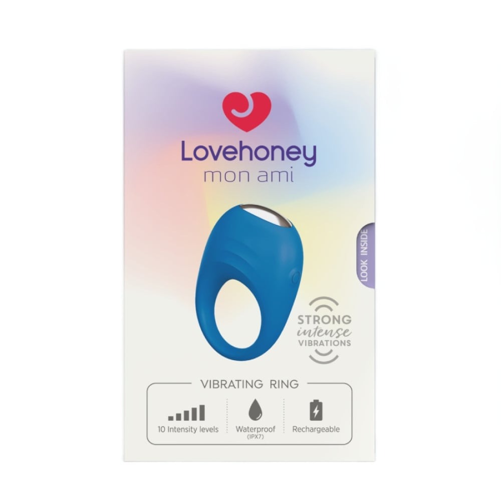 Эрекционное виброкольцо Lovehoney Mon Ami, голубое