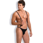 Мужские стринги Sunspice на подтяжках, черные, One Size
