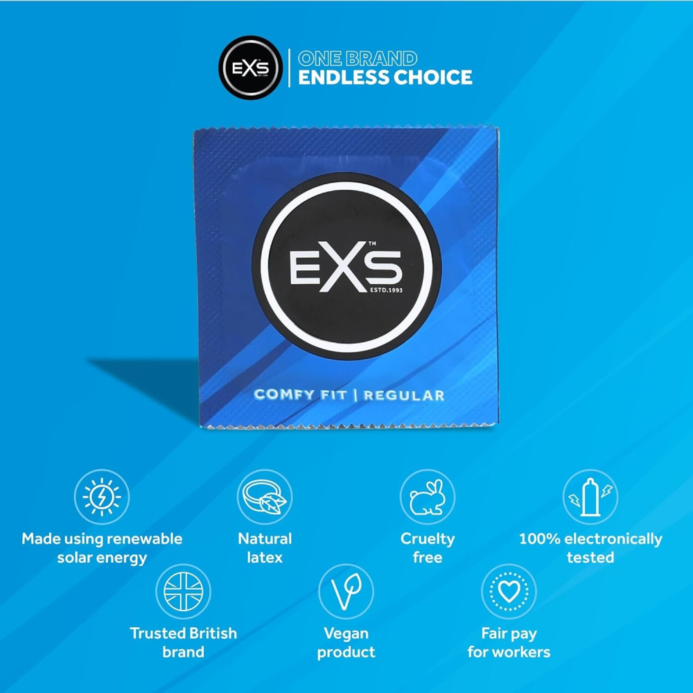 Набор латексных презервативов EXS Regular комфортной формы с резервуаром (цена за 10 шт.)