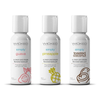 Набор ароматизированных лубрикантов Wicked Simply Tropical Trio Kit, 3 шт.