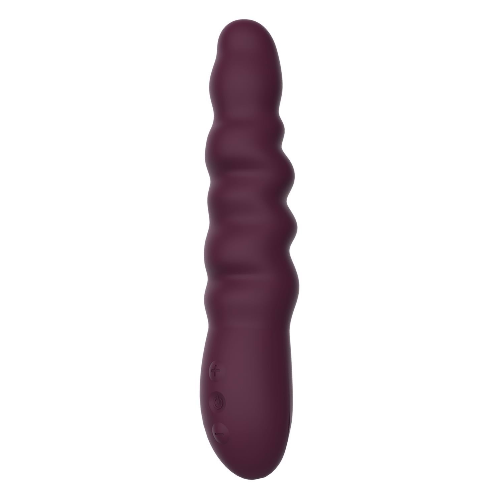 Вибратор классический рельефный Dream Toys ESSENTIALS Ripped Power Vibe, фиолетовый
