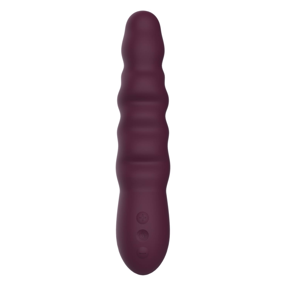 Вибратор классический рельефный Dream Toys ESSENTIALS Ripped Power Vibe, фиолетовый
