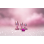 Анальная пробка розовая Dream Toys Gleaming Love с декоративным камнем в виде сердца, S
