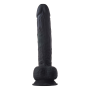 Фаллоимитатор гигантский реалистичный Dreamtoys Real Love на присоске с мошонкой, черный