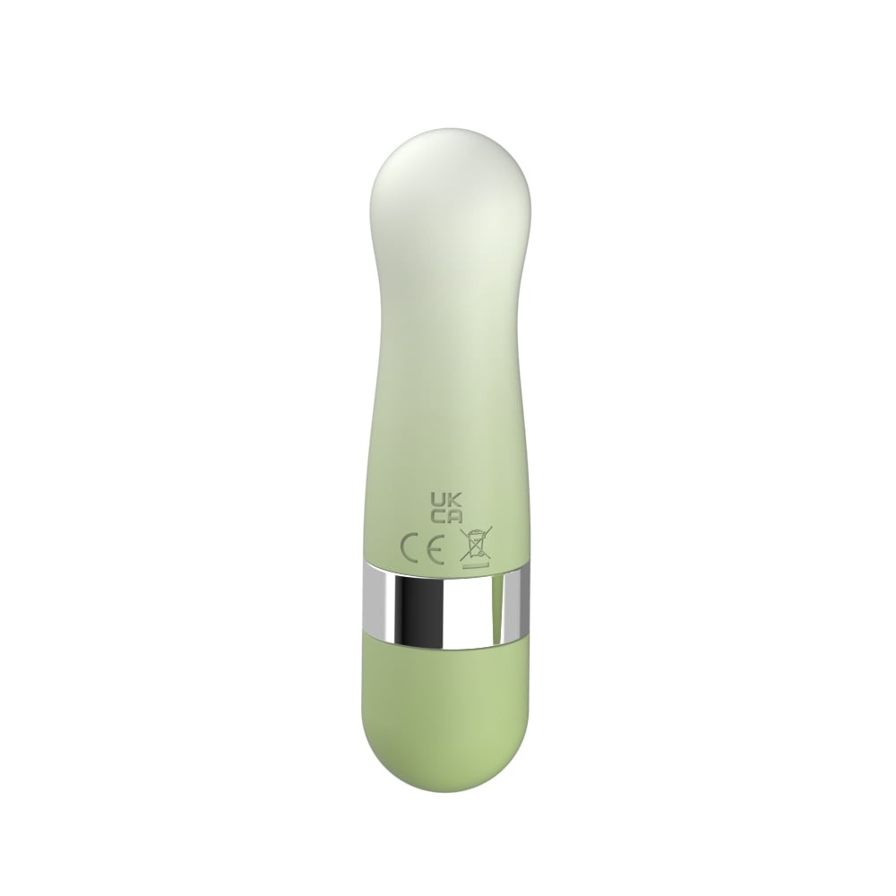 Вибропуля многоскоростная Every Night Toys с 10 режимами вибрации, зеленый градиент