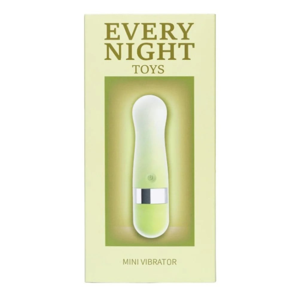 Вибропуля многоскоростная Every Night Toys с 10 режимами вибрации, зеленый градиент