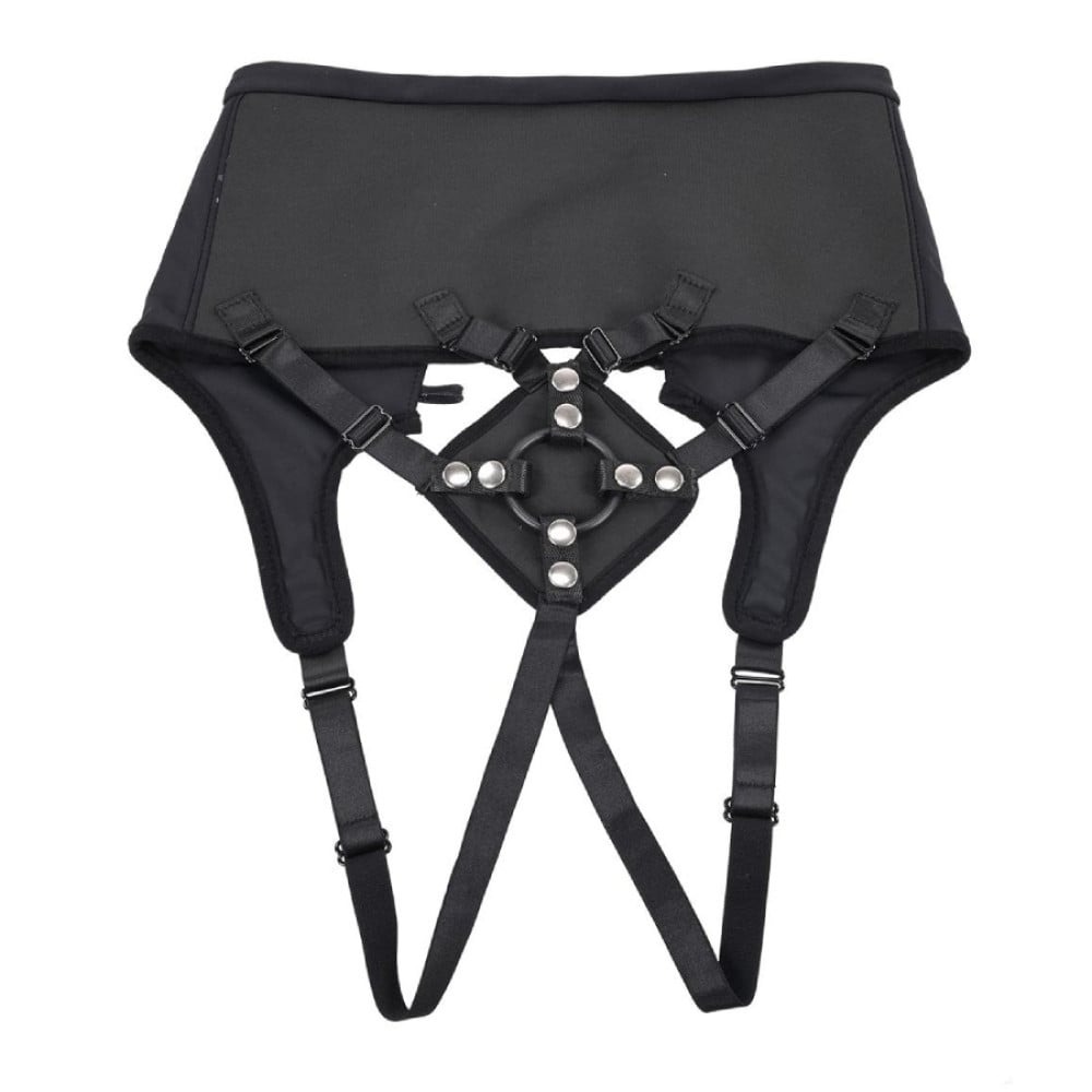 Трусики для страпона Sportsheets Corset с кольцевым креплением, черные