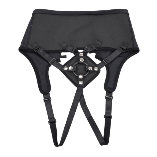 Трусики для страпона Sportsheets Corset с кольцевым креплением, черные
