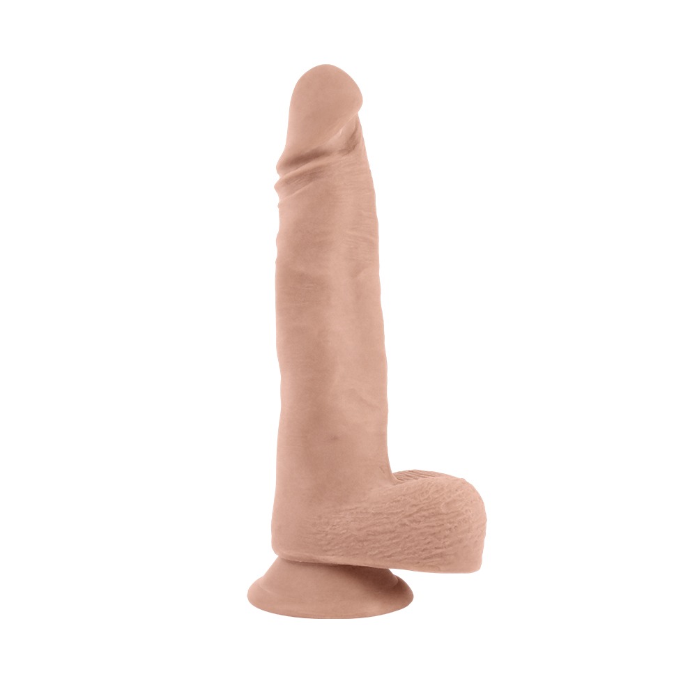Фалломитатор реалистичный с мошонкой Chisa T-skin ReaL Dick Boy на присоске, бежевый, 22 см.