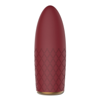 Компактный вибромассажер с рельефной поверхностью Dream Toys Marly, бордовый, 11 х 4 см
