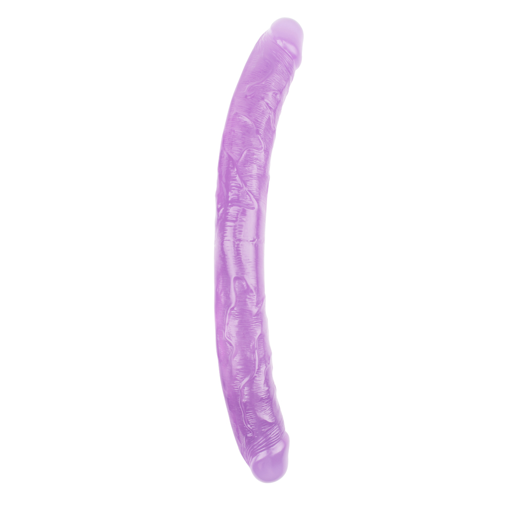 Фаллоимитатор двухсторонний фиолетовый Chisa Hi-Rubber 46 см *4,7 см