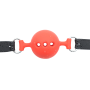 Кляп DS Fetish Mouth silicone gag L black/red