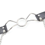 Кляп-кольцо с зажимами для сосков DS Fetish Ring gag with nipple clamps S metal