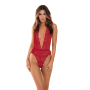 Боди с открытой спиной PLUNGE IN TEDDY RED, S/M