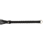 Флоггер с плетенной ручкой-держателем ZADO TOOLS Leather кожаный, черный