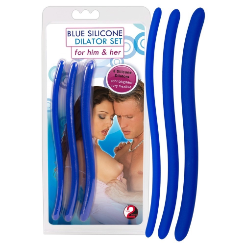 Стимуляторы уретры You2Toys Silicone Dilator Set волнообразной формы, синие, 3 шт.