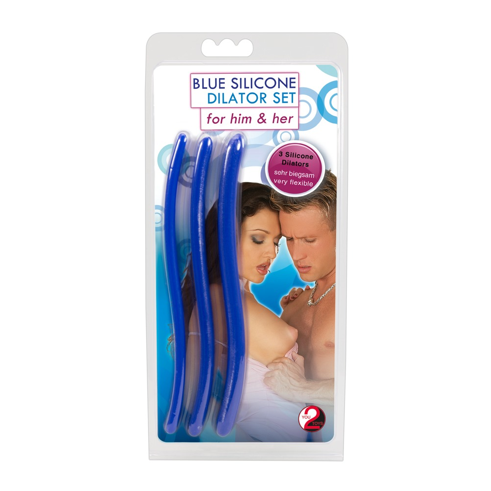Стимуляторы уретры You2Toys Silicone Dilator Set волнообразной формы, синие, 3 шт.