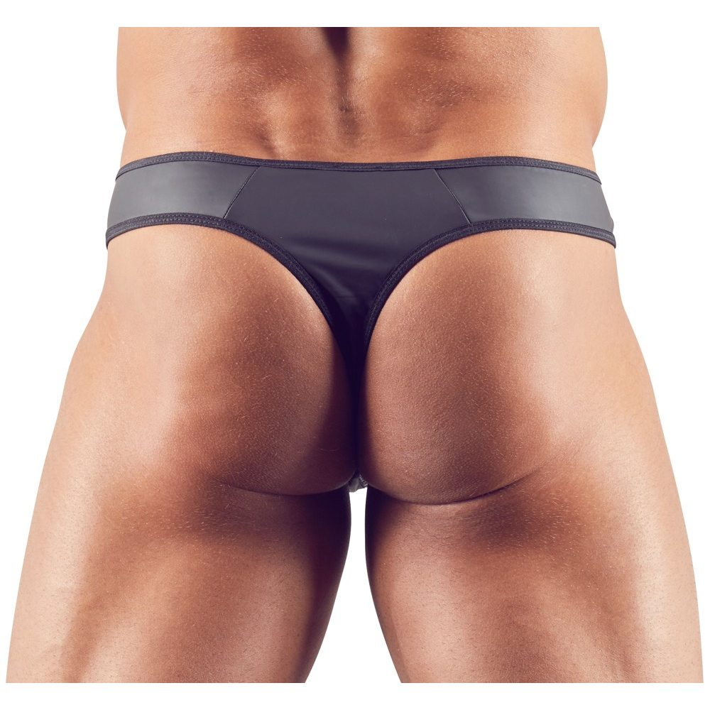 Мужские стринги со стразами по молнии Sven Joy Ment Men's String, черный, S