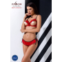 Комплект белья Passion Exclusive CHERRY SET OpenBra S/M, red, открытый лиф, трусики-юбочка