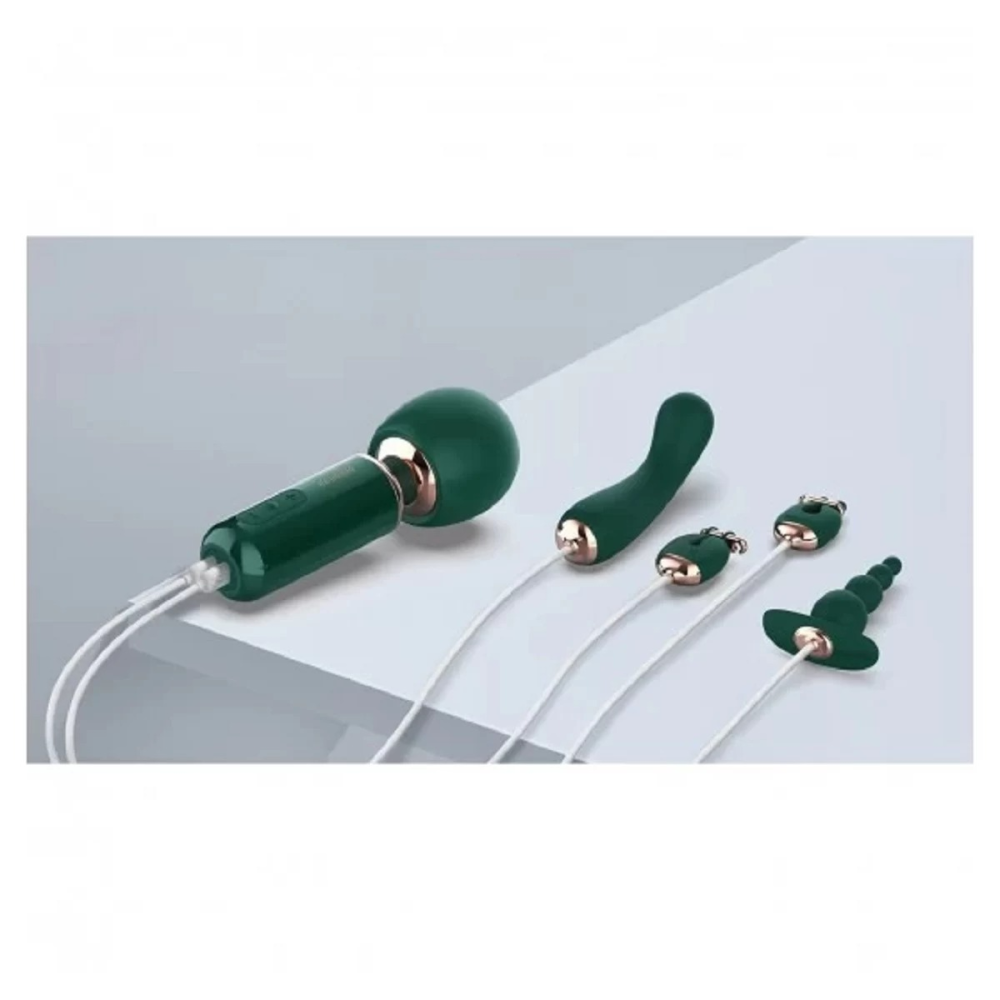 Вибратор-микрофон Qingnan No.5 Powerful Mini Wand Massager, зеленый