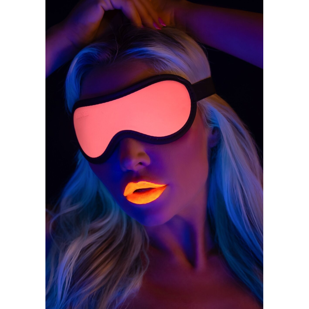 Маска на глаза, светящаяся в темноте Taboom Blindfold розово-черная