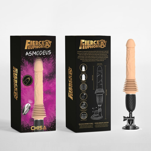 Реалистичный вибратор с фрикциями Chisa Fierce Euphoria Asmodeus с пультом, 30 см х 4.2 см