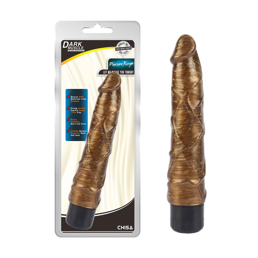 Вибратор реалистичный Chisa DarkMuscle Pleasure Ranger, золотистый