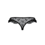 Трусики с оборками Passion Exclusive DONIA THONG XXL/XXXL, black