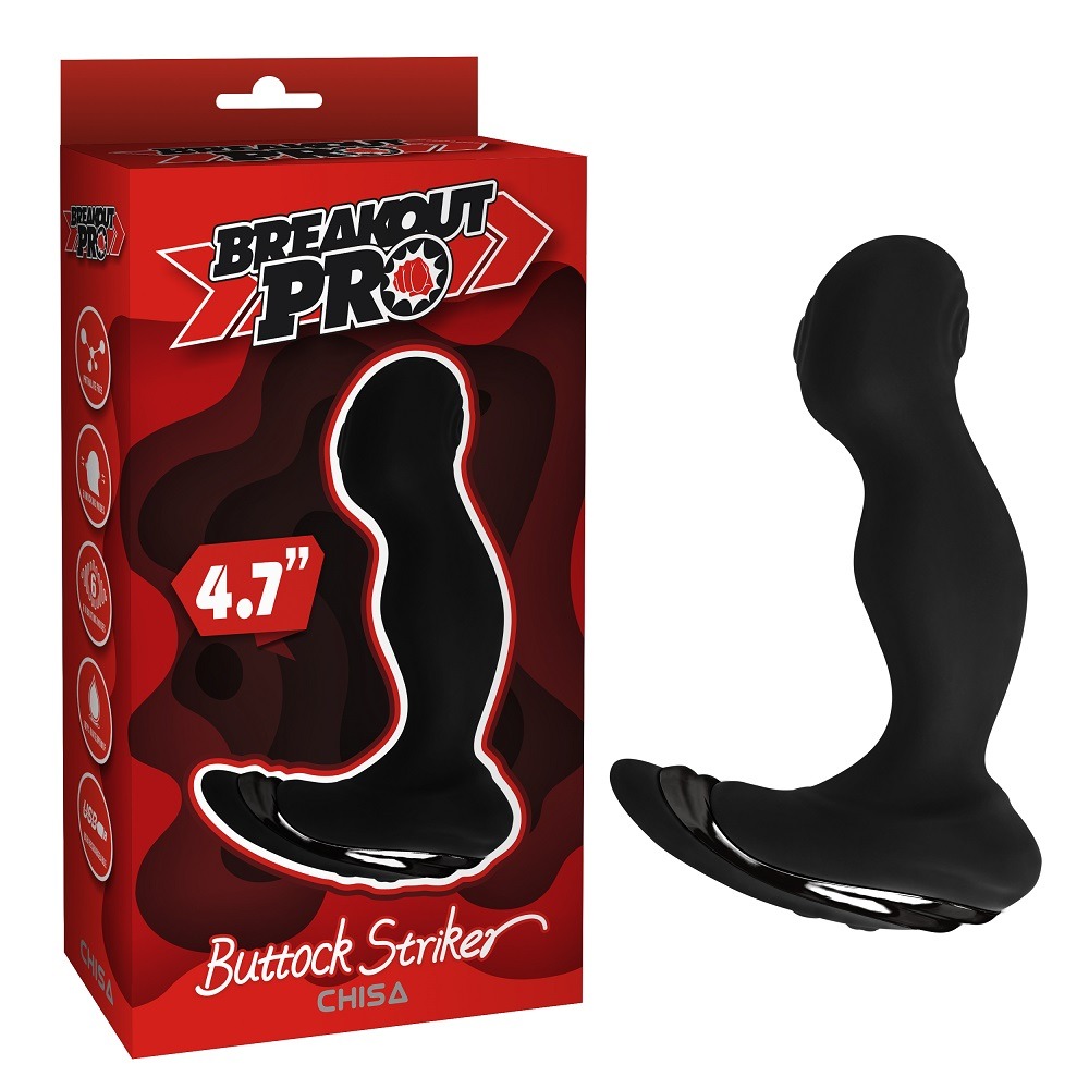 Массажер простаты Chisa Breakout Pro Buttock Striker с вибрацией и пульсацией, черный