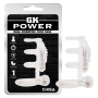 Насадка с вибрацией Chisa GK Power и эрекционными кольцами, прозрачная