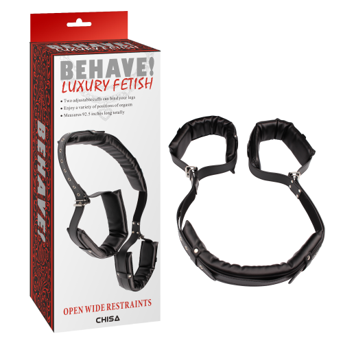 Фиксаторы широкие Chisa Behave! Open Wide Restraints, черные