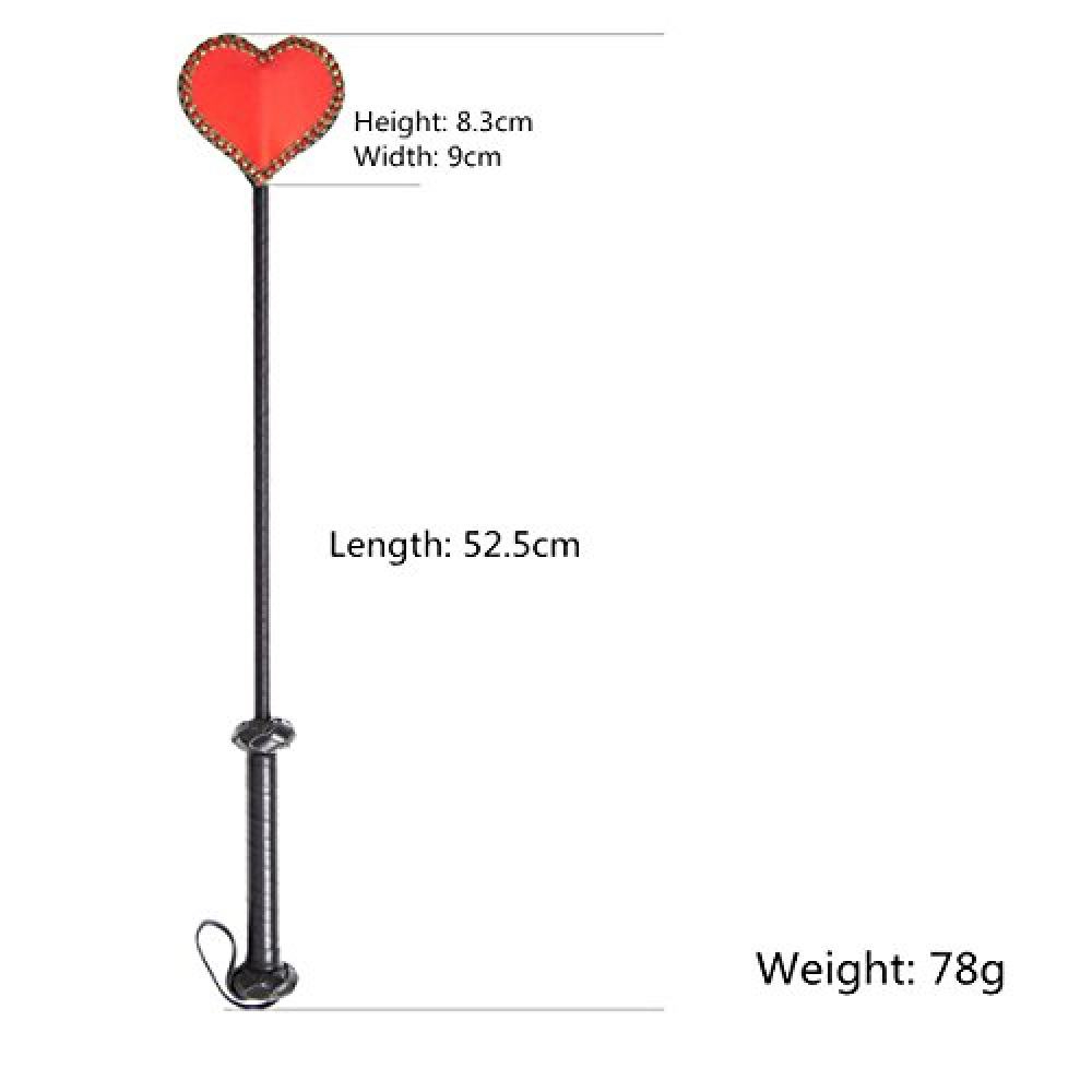 Стек DS Fetish Crop heart red/black