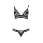 Комплект белья Passion ERZA SET XXL/XXXL, black, лиф и трусики