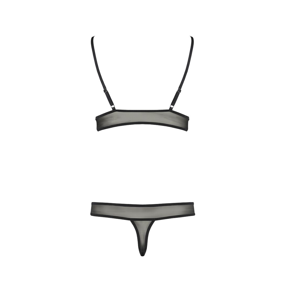 Комплект белья Passion ERZA SET XXL/XXXL, black, лиф и трусики