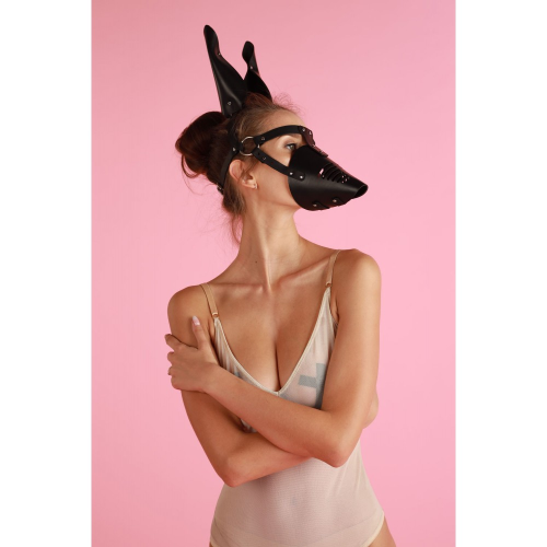 Маска Doberman MLA5 Candy Hero из кожи, ручная работа, черная
