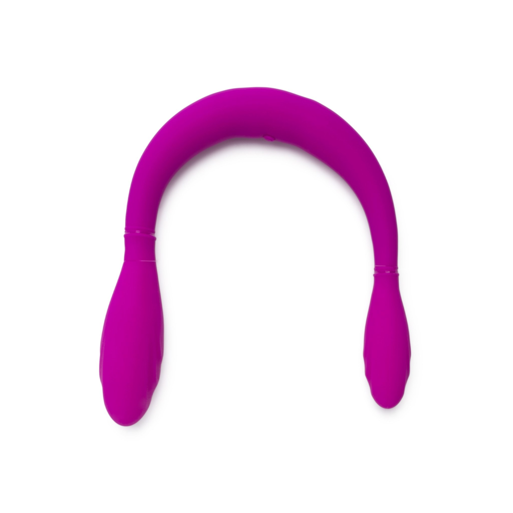 Вибратор двойной нереалистичный TOY JOY Infinity фиолетовый, 37 х 3.5 см
