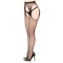 Колготки сетка с имитацией чулок One Size Daring Intimates, черные