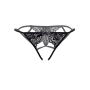 Кружевные трусики с открытой интимной зоной Inez Daring Intimates, черные, S/M