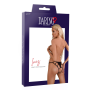 Кружевные трусики с открытой интимной зоной Inez Daring Intimates, черные, S/M