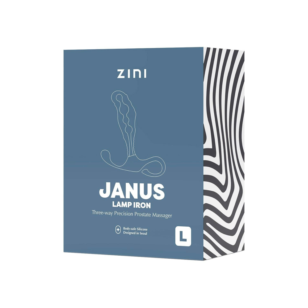 Массажер простаты рельефный, L, Zini Janus Lamp Iron бордовый, 11.9 х 3.3 см